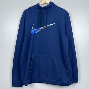 Nike Men's Dri-Fit Funnel Neck Hoodie with Large Center Swoosh CJ4268 Size L